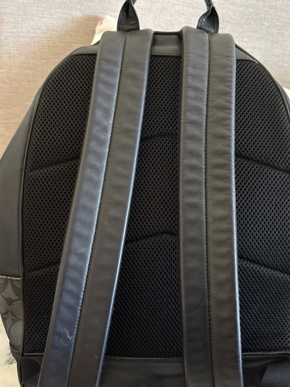Coach Men's Signature Charcoal Gray Backpack